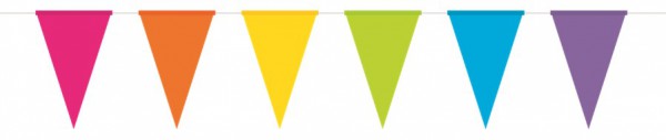 1 Garland - Multicolors - 48 flags - 10m